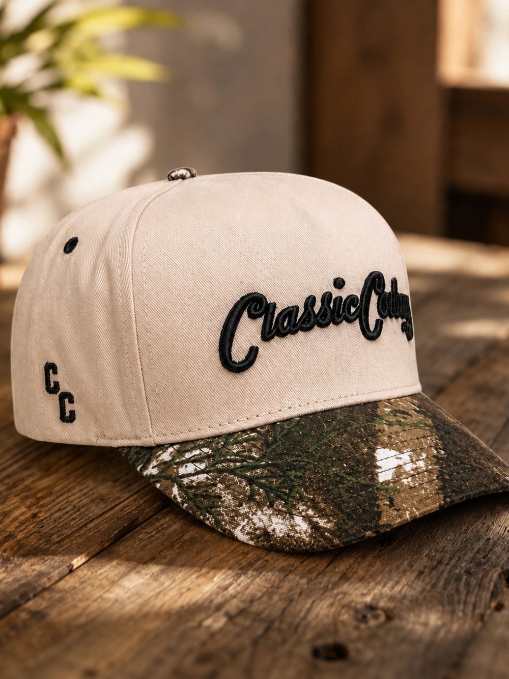Beige & Camouflage Baseball Cap